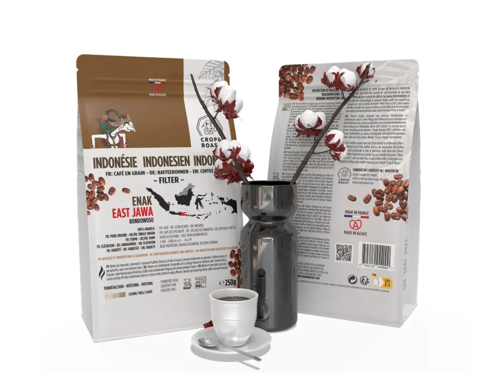 [COBE-SFFW-EJB-250] ENAK, Specialty Filter Coffee Bean, CROP & ROAST, East Jawa Bondowoso Indonesia, Washed (1x Pouch 250g)