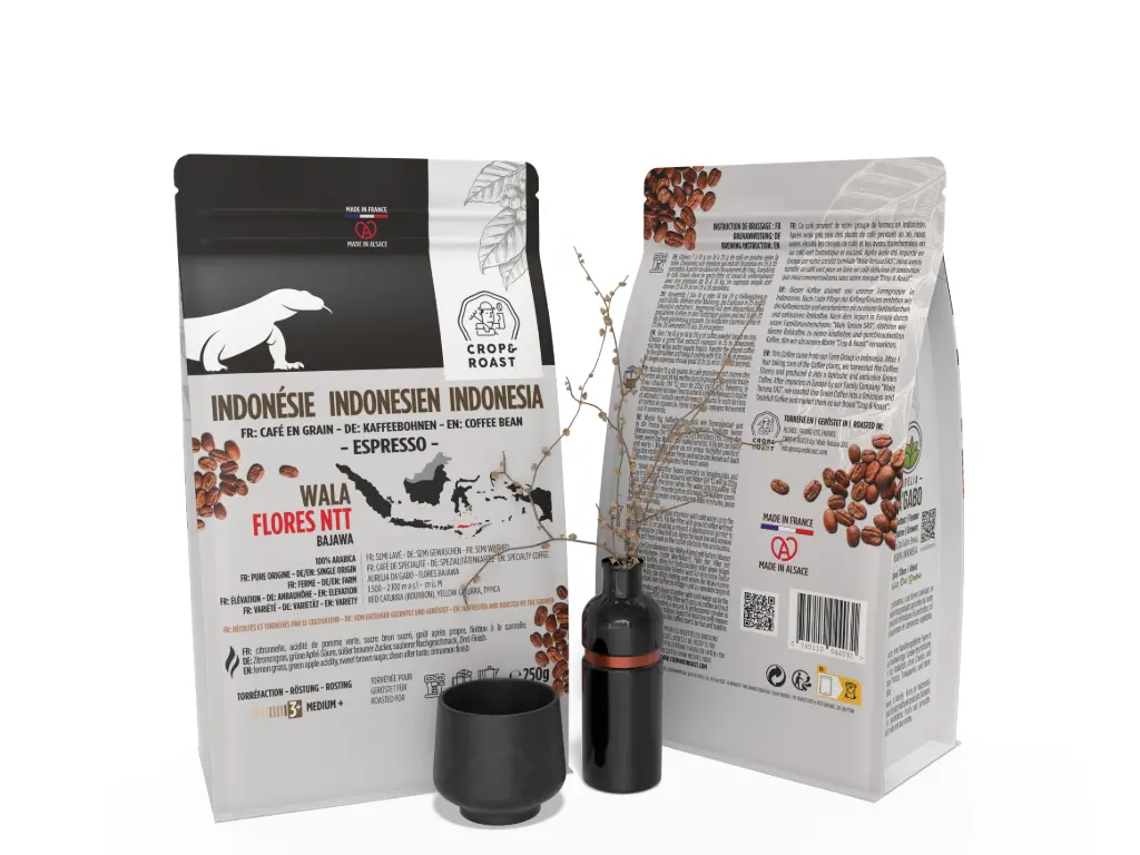 [COBE-SEFW-FBJW-250] WALA, Specialty Espresso Coffee Bean, CROP & ROAST, Flores Bajawa Indonesia, Semi Washed (1x Pouch 250g)